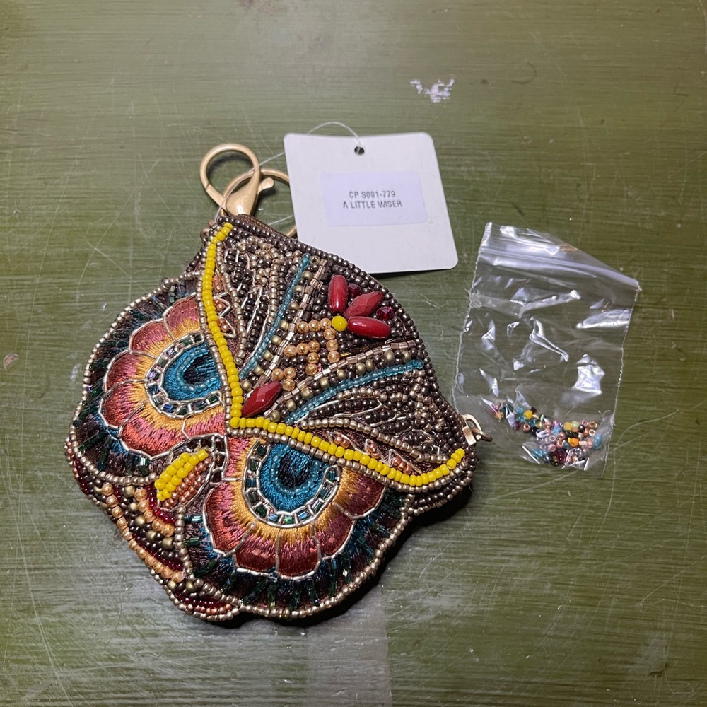 NWT Mary Frances “A little wiser” coin purse